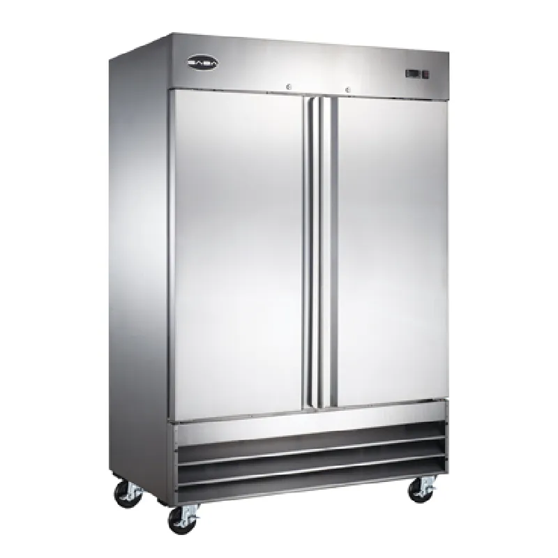 Saba - S-47F. Commercial 2 Solid Door Reach-In Freezer