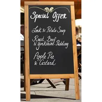 Sandwich Board Teak Frame 85cm X 55cm