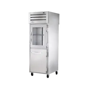 True STA1RPT-1HG/1HS-1G-HC. Commercial 27 One Section Pass Thru Refrigerator 1 Glass Door 1 Solid Door. Right Hinge