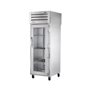 True STG1RPT-1HG/1HS-1G-HC. Commercial 27 1/4 Pass Thru Refrigerator. (1) Glass Door. (1) Solid Door