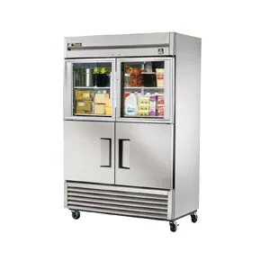 True TS-49-2-G-2-HC~FGD01. Commercial; 54 1/10 Reach-In Refrigerator Glass Doors and Solid Doors