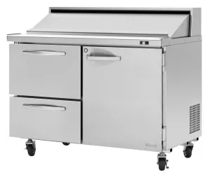 Turbo Air - PST-48-D2R-N. Commercial PRO Series Sandwich/Salad Unit-Drawers. (2) drawers