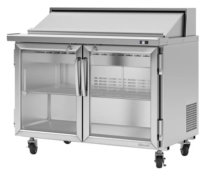 Turbo Air - PST-48-G-N. Commercial PRO Series Sandwich/Salad Unit-Glass door. (2) doors