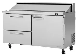 Turbo Air - PST-60-D2R-N. Commercial PRO Series Sandwich/Salad Unit-Drawers. (2) drawers