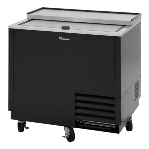Turbo Air TBC-36SB-GF-N 1 Section Glass Chiller w/ 93 Mug Capacity. Black. 115v