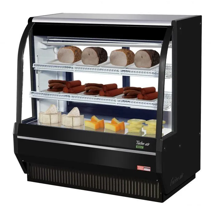 Turbo Air - TCDD-48H-W(B)-N. Commercial 48 Direct Cooling Type Deli Display Case Refrigerator