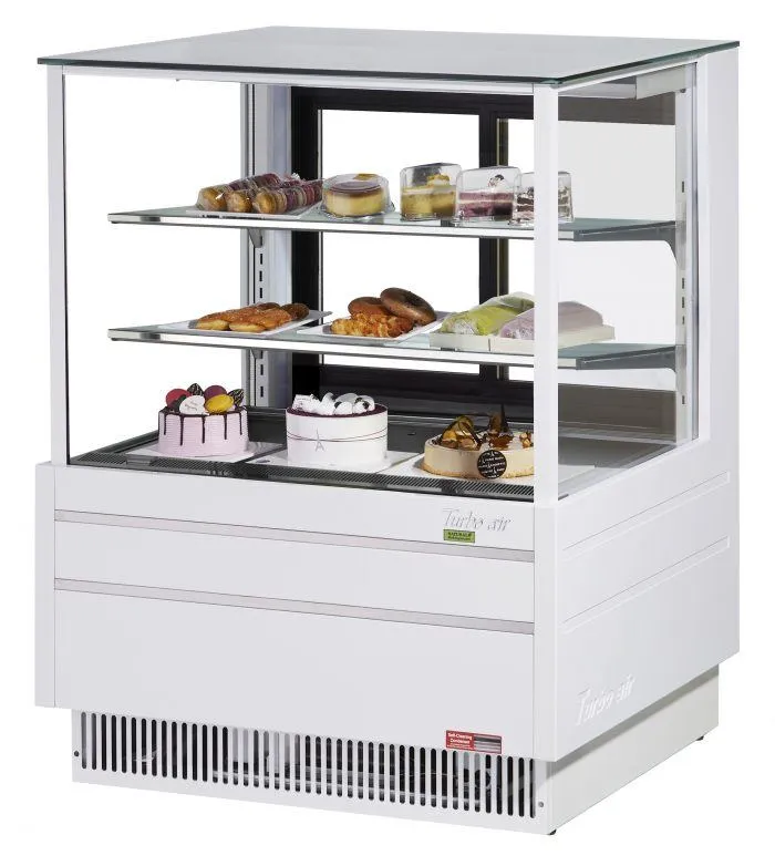 Turbo Air - TCGB-36UF-W(B)-N. Commercial 37 Display Case Straight Front Bakery Display Case Refrigerated