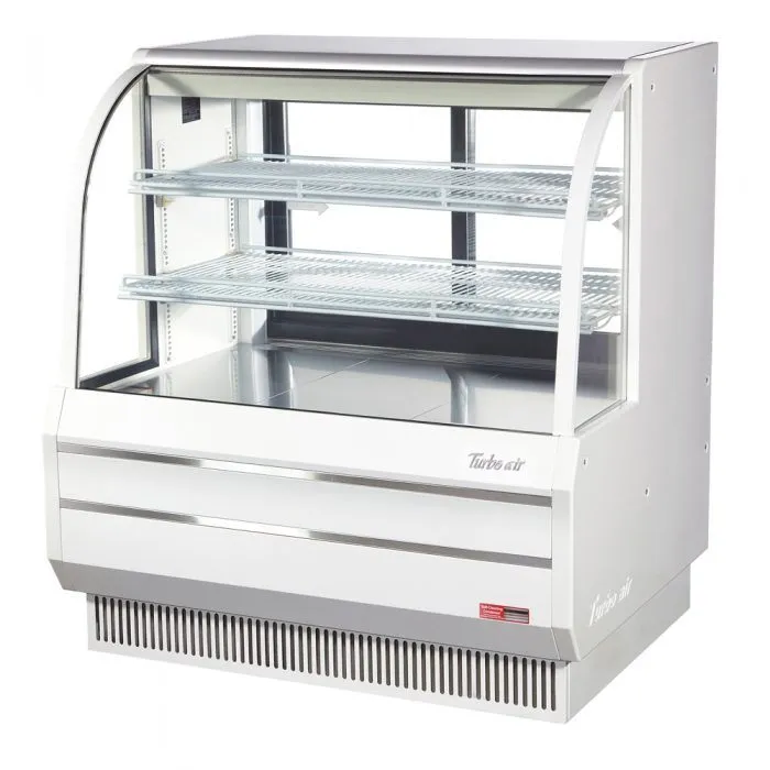 Turbo Air - TCGB-48DR-W(B). Commercial 49 Curved glass bakery Display Case 15.6 cu. ft.