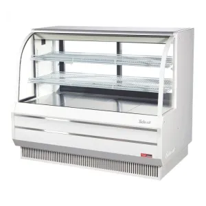 Turbo Air - TCGB-60DR-W(B). Commercial Curved Glass Bakery Display Case Dry Safety Shielded LED Lighting