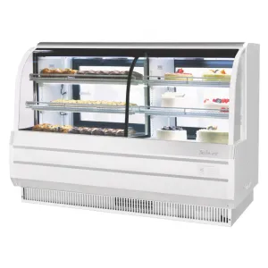 Turbo Air - TCGB-72CO-W(B)-N. Commercial Curved Glass Bakery Case. Dry & refrigerated combination