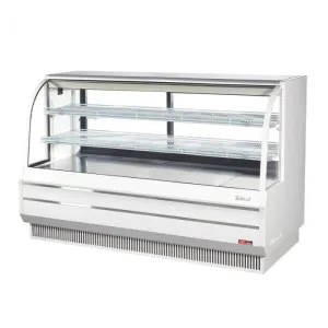 Turbo Air - TCGB-72DR-W(B). Commercial Curved Glass Bakery Case Dry