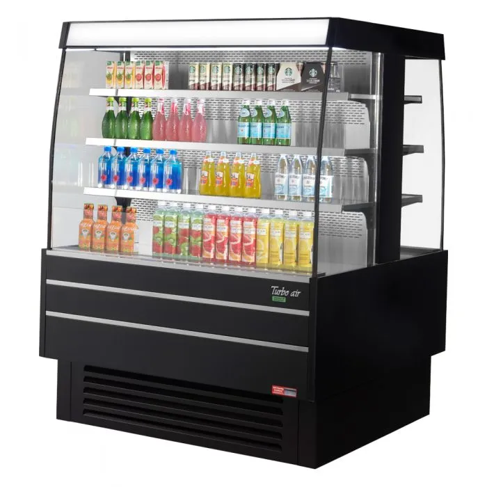 Turbo Air - TIOM-48SB-N. 51-1/8L Square Type Double Unit Glass Side Panel - Black