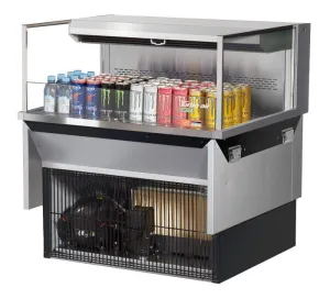 Turbo Air - TOM-36L-UF-S-1SI-N. 34-3/4L Low Profile Glass Side Panel - European Straight / Stainless Steel