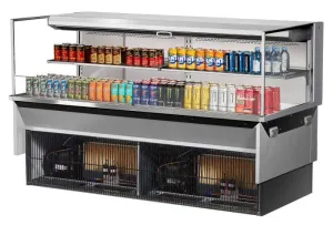 Turbo Air - TOM-72L-UF-S-2SI-N. 70-3/4L Low Profile Glass Side Panel. 1 shelf - European Straight / Stainless Steel