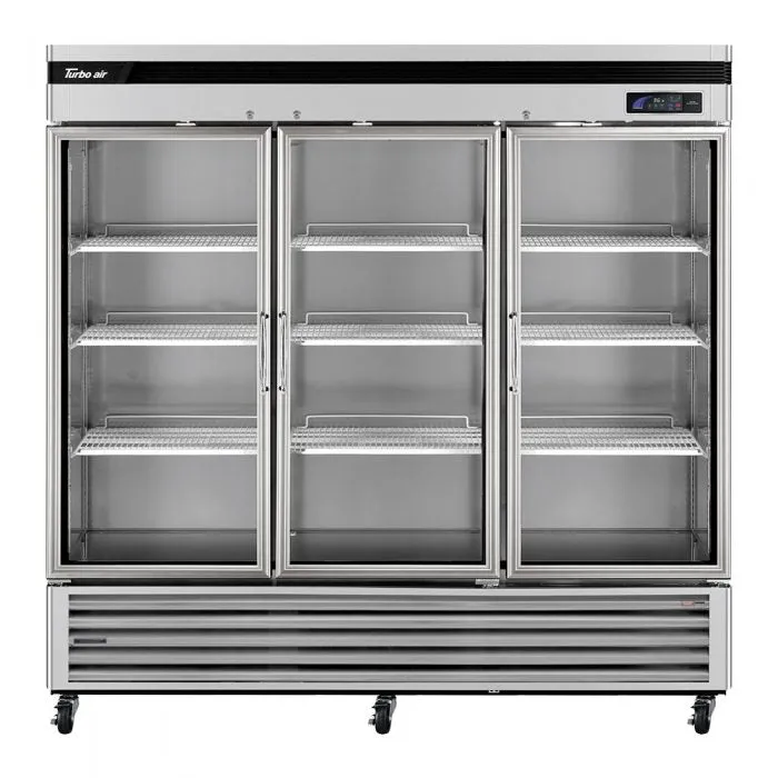 Turbo Air - TSR-72GSD-N. Commercial 81 Reach-in Refrigerator Super Deluxe 3 Section 67.02 cu.ft