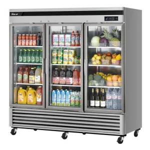 Turbo Air - TSR-72GSD-N. Commercial 81 Reach-in Refrigerator Super Deluxe 3 Section 67.02 cu.ft