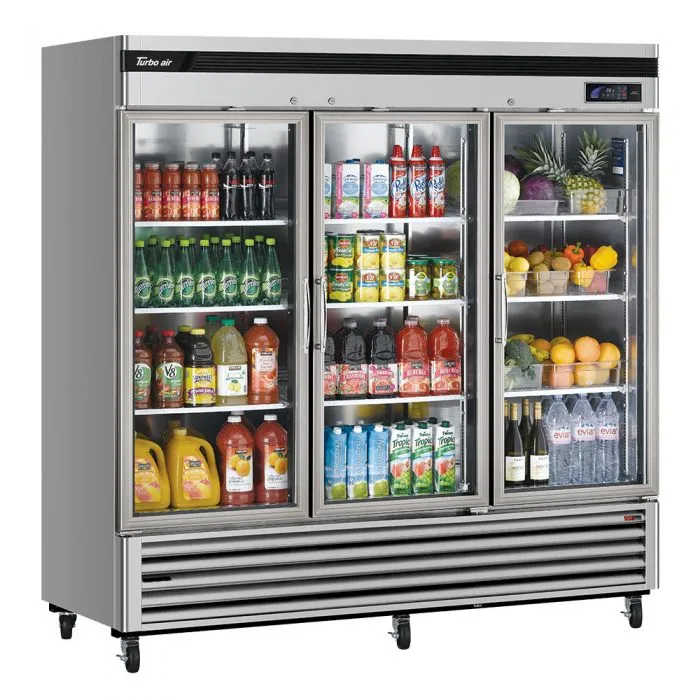 Turbo Air - TSR-72GSD-N. Commercial 81 Reach-in Refrigerator Super Deluxe 3 Section 67.02 cu.ft
