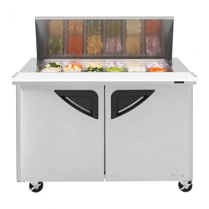 Turbo Air - TST-48SD-18-N. Commercial Super Deluxe mega top unit. Two-section