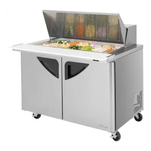 Turbo Air - TST-48SD-18-N. Commercial Super Deluxe mega top unit. Two-section