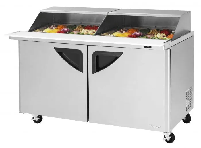 Turbo Air - TST-60SD-24-N-SL. Commercial Super Deluxe mega top unit  slide back lid. Two-section