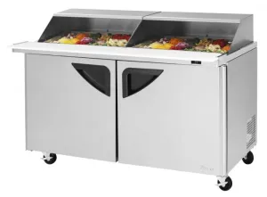 Turbo Air - TST-60SD-24-N-SL. Commercial Super Deluxe mega top unit  slide back lid. Two-section